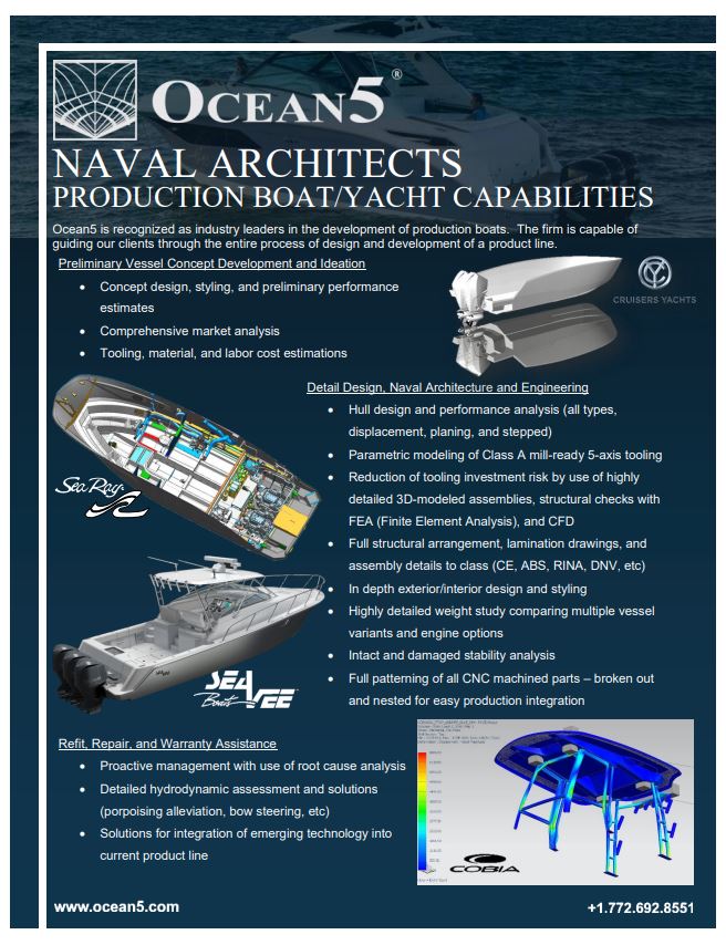 Production Capabilities Ocean5 Navel Architect and Yacht Design